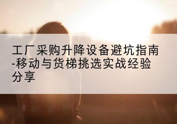 谢家集移动式升降机怎么选-工厂采购升降设备避坑指南-移动与货梯挑选实战经验分享